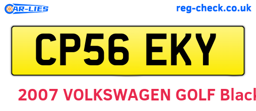 CP56EKY are the vehicle registration plates.