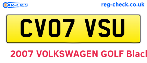 CV07VSU are the vehicle registration plates.