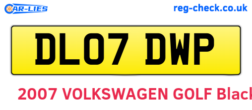 DL07DWP are the vehicle registration plates.