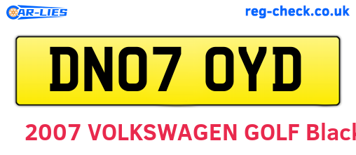 DN07OYD are the vehicle registration plates.