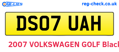 DS07UAH are the vehicle registration plates.