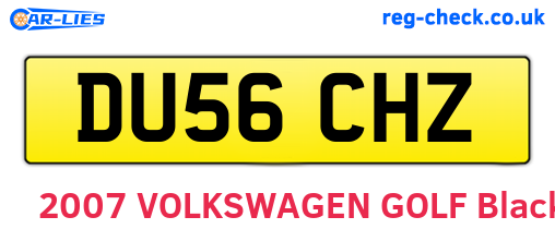 DU56CHZ are the vehicle registration plates.