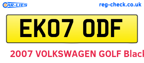 EK07ODF are the vehicle registration plates.