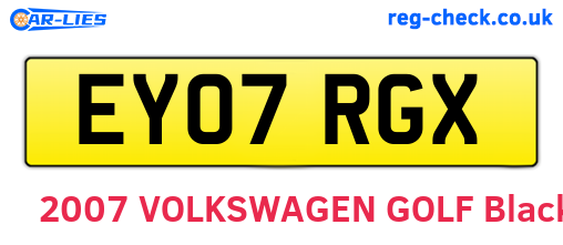 EY07RGX are the vehicle registration plates.