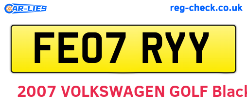 FE07RYY are the vehicle registration plates.