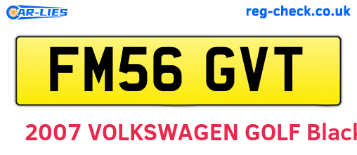 FM56GVT are the vehicle registration plates.