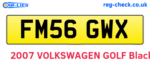 FM56GWX are the vehicle registration plates.