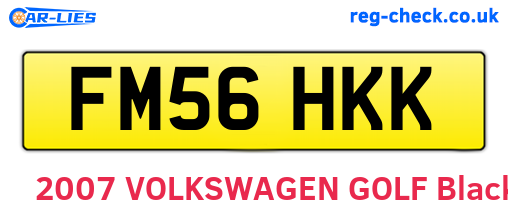 FM56HKK are the vehicle registration plates.