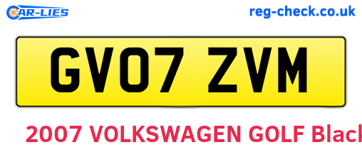 GV07ZVM are the vehicle registration plates.