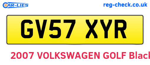 GV57XYR are the vehicle registration plates.