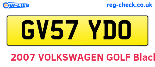 GV57YDO are the vehicle registration plates.