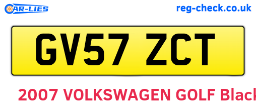 GV57ZCT are the vehicle registration plates.