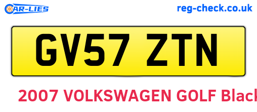 GV57ZTN are the vehicle registration plates.