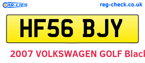 HF56BJY are the vehicle registration plates.