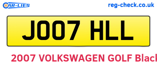 JO07HLL are the vehicle registration plates.