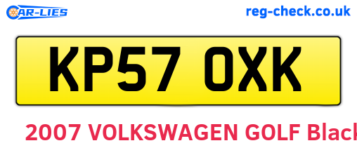 KP57OXK are the vehicle registration plates.