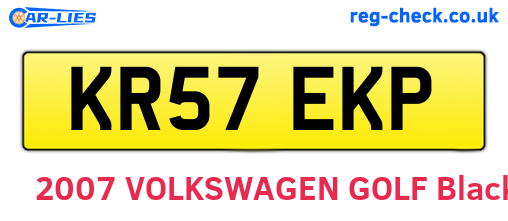 KR57EKP are the vehicle registration plates.