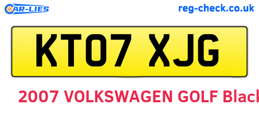 KT07XJG are the vehicle registration plates.