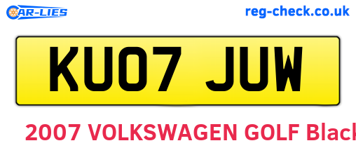KU07JUW are the vehicle registration plates.