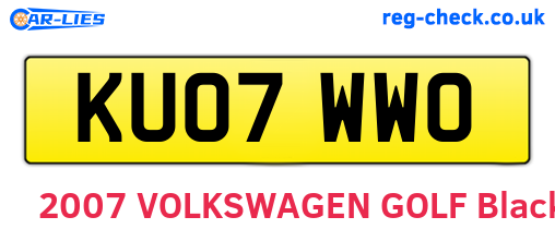 KU07WWO are the vehicle registration plates.