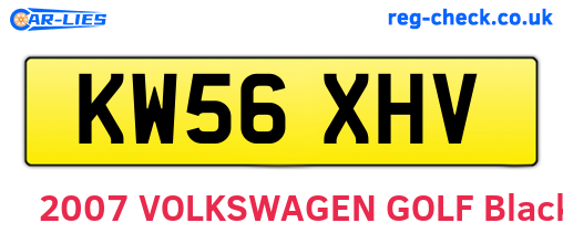 KW56XHV are the vehicle registration plates.