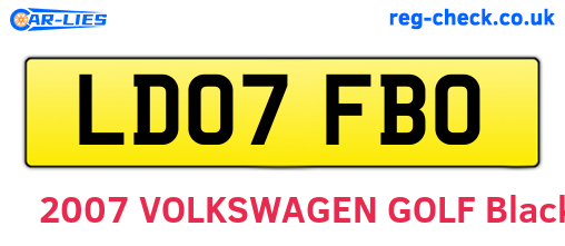 LD07FBO are the vehicle registration plates.