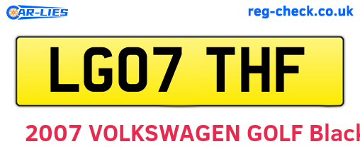 LG07THF are the vehicle registration plates.
