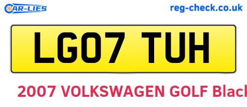 LG07TUH are the vehicle registration plates.