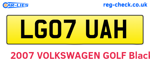 LG07UAH are the vehicle registration plates.