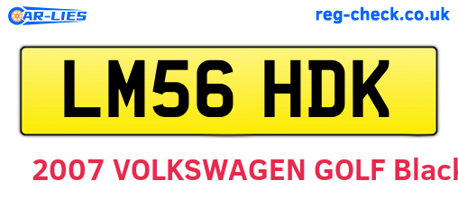 LM56HDK are the vehicle registration plates.