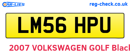 LM56HPU are the vehicle registration plates.
