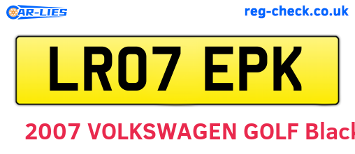 LR07EPK are the vehicle registration plates.
