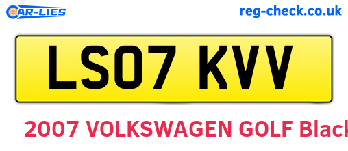 LS07KVV are the vehicle registration plates.