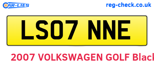 LS07NNE are the vehicle registration plates.