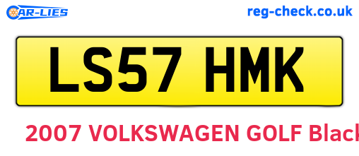 LS57HMK are the vehicle registration plates.