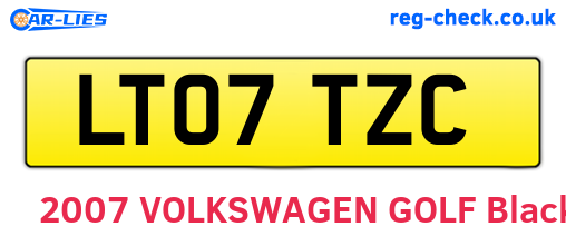 LT07TZC are the vehicle registration plates.