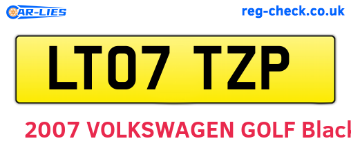 LT07TZP are the vehicle registration plates.