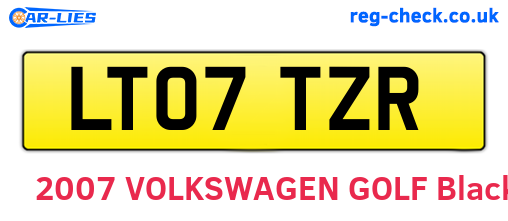 LT07TZR are the vehicle registration plates.