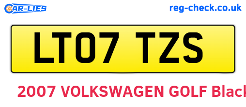 LT07TZS are the vehicle registration plates.