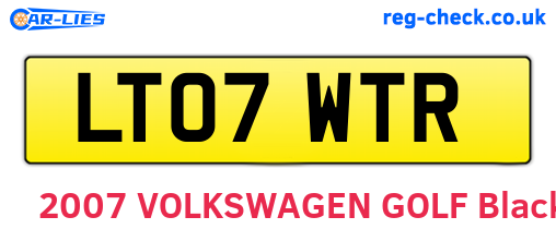 LT07WTR are the vehicle registration plates.
