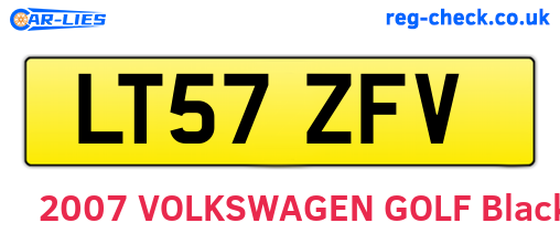 LT57ZFV are the vehicle registration plates.