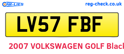 LV57FBF are the vehicle registration plates.