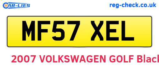MF57XEL are the vehicle registration plates.