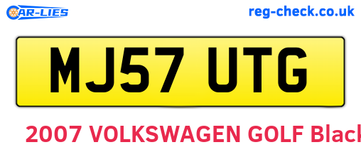 MJ57UTG are the vehicle registration plates.