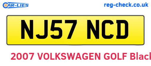 NJ57NCD are the vehicle registration plates.