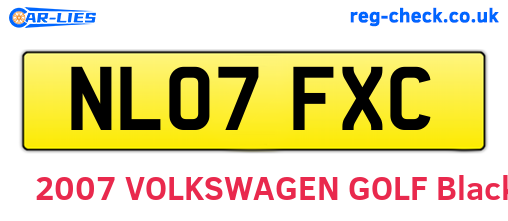 NL07FXC are the vehicle registration plates.