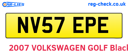 NV57EPE are the vehicle registration plates.