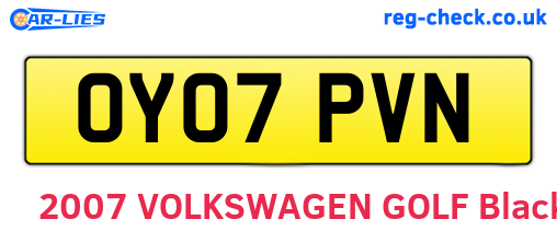 OY07PVN are the vehicle registration plates.