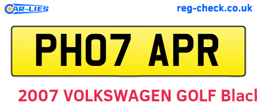 PH07APR are the vehicle registration plates.