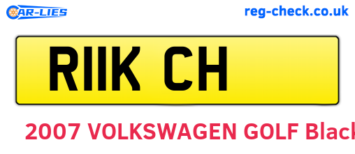 R11KCH are the vehicle registration plates.